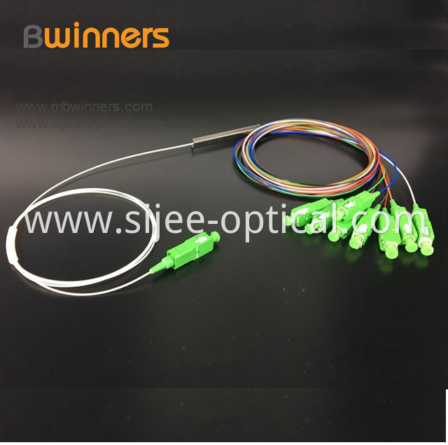 Steel Tube 1x8 Plc Splitter With Scapc Connector